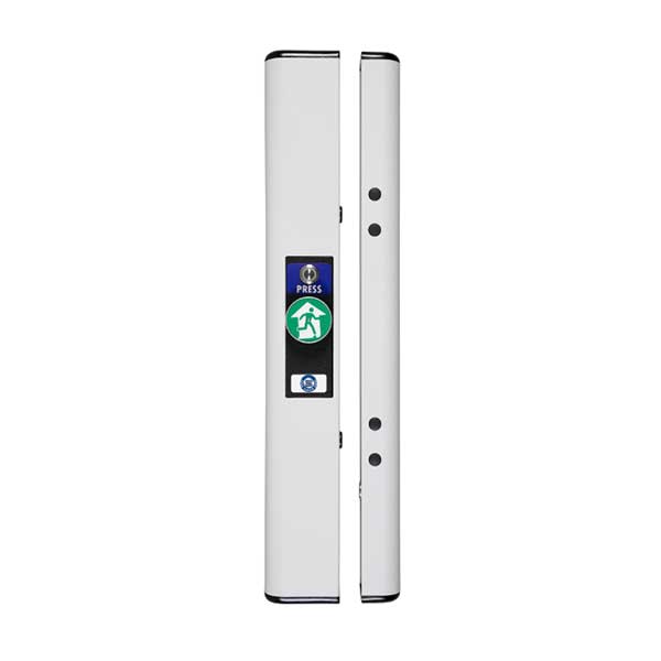 Cerradura motorizada multipunto e-LOCK de 2 puntos instalada en puerta de apertura derecha