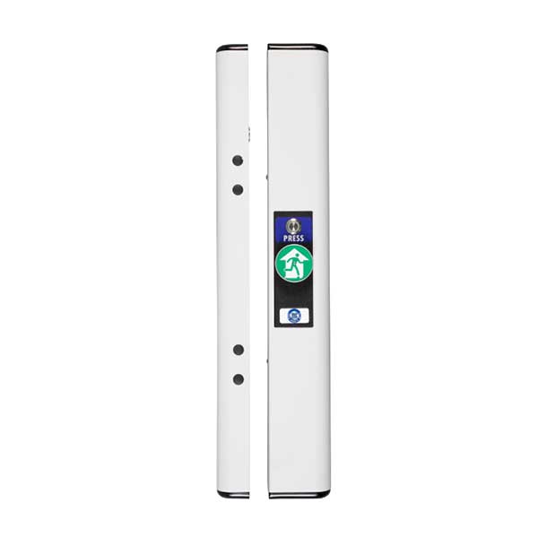 Cerradura motorizada multipunto e-LOCK de 2 puntos instalada en puerta de apertura izquierda.
